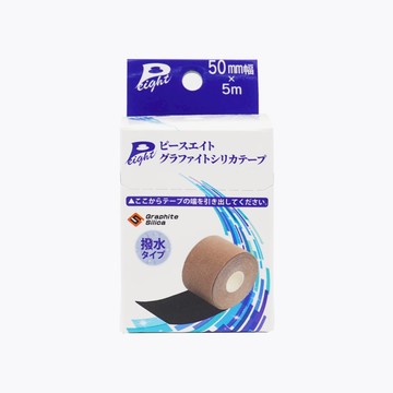 [佑全保健藥妝]PeaceEight 美舒 黑鉛珪石運動膠帶(50mm x 5m) 1入/盒