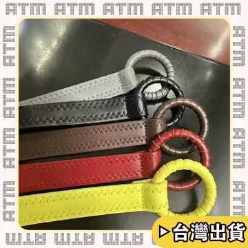 🔥臺灣出貨🔥可開發票✅輕飾時光新款黑色手工編圓圈釦雙皮條車壓人字線腰帶細皮條綁系法腰繩收腰