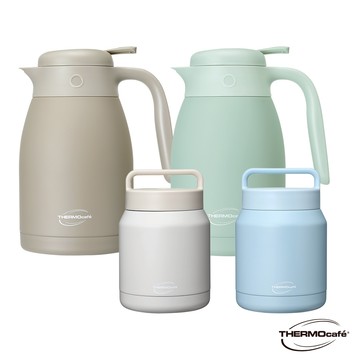 【THERMOcafe' 凱菲】真空保溫壺1500ml+食物罐650ml(TCTP-1500+TCHF-650)(組合)