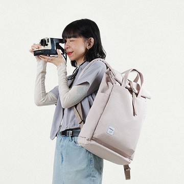 【新色】大容量捲頂書包 MACO 日常隨身背包 (粉紅)