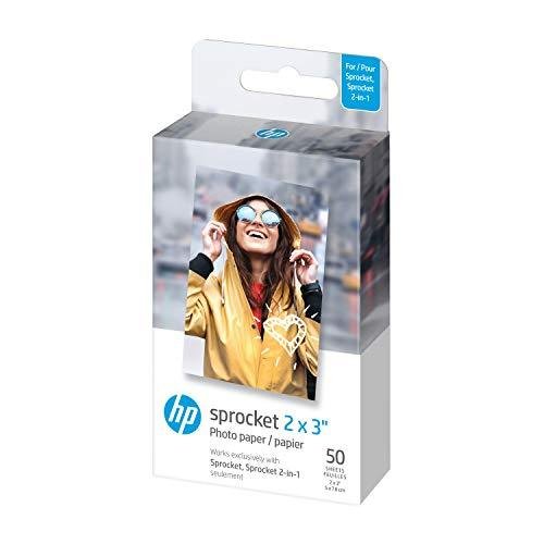 HP スプロケットフォト用紙 HPスプロケットポータブルフォトプリンタ専用(2nbsp;x 3インチ 粘着性裏面 50シート