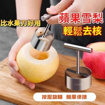 🌜GOGO甄選🌛去核神器 挖孔器 去芯抽芯器 抽芯工具 挖梨核工具  不銹鋼水果取心器 家用蘋果梨去核器 雪梨挖孔器