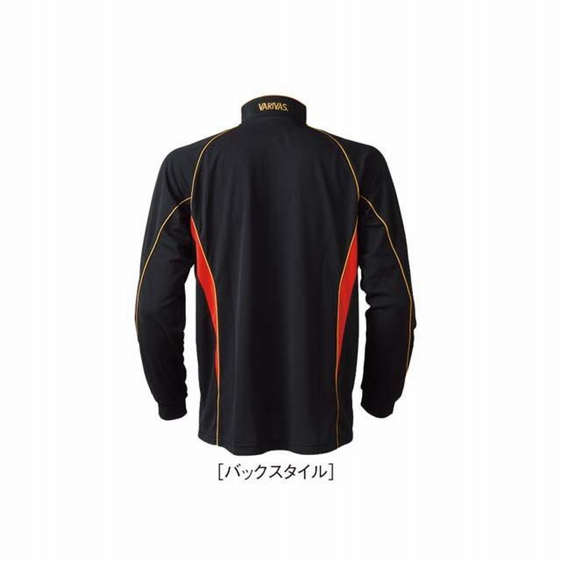 バリバス ドライジップシャツ 長袖 レッド 【公式通販】
