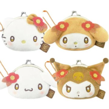小禮堂 Sanrio 三麗鷗 造型口金零錢包吊飾 (焙茶系列) Kitty 美樂蒂 大耳狗 酷洛米