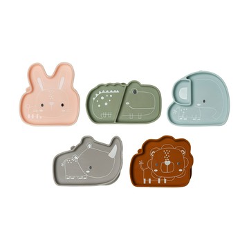 Loulou Lollipop 動物造型 防滑矽膠餐盤-多款可選