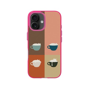 iPhone 16 Clear 粉漾桃 - ilovedoodle (Lim Heng Swee) - Coffee Cat: 貓布奇諾