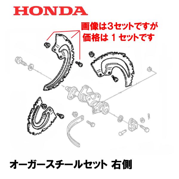 HONDA 除雪機 オーガースチールセット 右側 １セット HSS1170I HSS970I