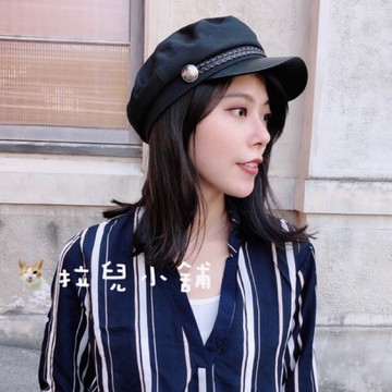 「拉兒小舖」台灣現貨 韓版  復古  文青  毛呢報童帽   英倫帽 貝蕾帽  貝雷帽 海軍帽