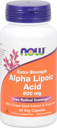 NOW Foods Alpha Lipoic Acid 600 mg - 60 Veg Capsules