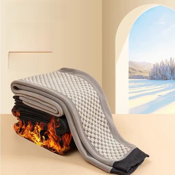 (免運)石墨烯保暖褲棉秋褲加絨男士男款加厚貼片秋冬季新款中老年打底褲