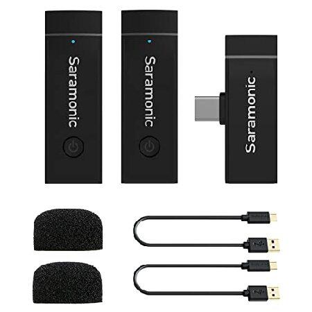 Saramonic USB-C Wireless Lavalier Microphone Vlog, Blink GO-U2 Lapel Microphone System for Android Devices, Tablets, iPhone 13, iPad PRO, PC Computers