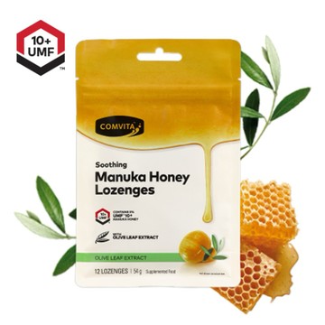 【Comvita_康維他】麥蘆卡蜂蜜潤喉糖(橄欖葉) 12粒