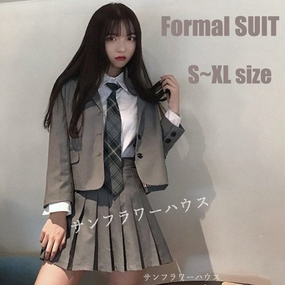 入学式 卒業式 スーツ フォーマルスーツ 女子 女の子 高校生 中学生 レデイース 無地 セット 卒服 制服 スカート 発表会 フリーサイズ ゆったり S M L Xl 通販 Lineポイント最大get Lineショッピング