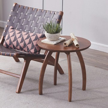 北歐全實木邊幾家用陽臺休閑寫字小圓桌家用床頭小桌子小戶型角幾