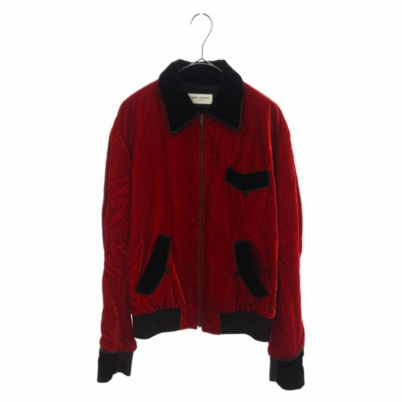サンローランパリ 16AW パイピングベロアジャケット 437871