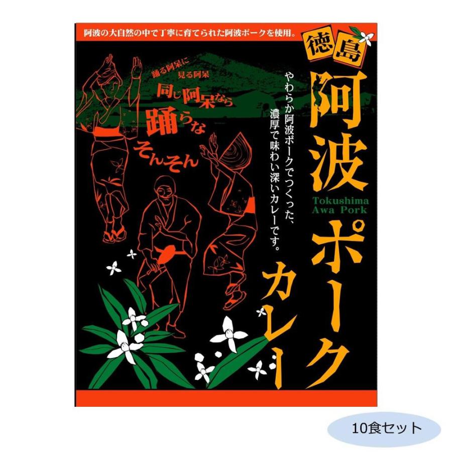 ご当地カレー 徳島 阿波ポークカレー 10食セット（同梱・代引き不可）