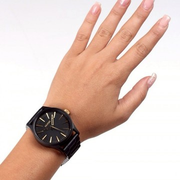 【NIXON】黑金 黑錶 極簡復刻 鋼錶帶 男錶 女錶 手錶 SENTRY 38 SS