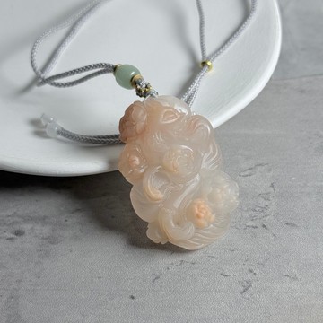 精工玉化阿拉善狐狐吊墜A