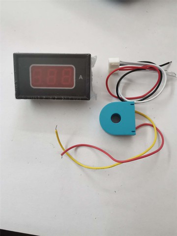 LED數碼電流表AC0-50A交流數顯配帶CT數字供電AC220V外框52X31MM