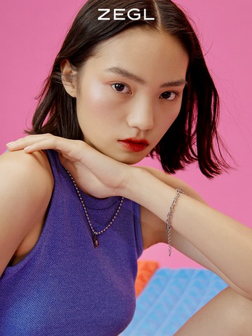 ZEGL小熊手鏈女ins小眾設計2022年新款歐美粗鏈條嘻哈冷淡風手飾