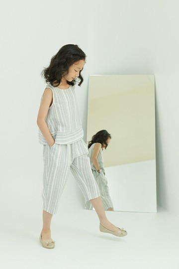 女孩荷葉老爺褲(灰)