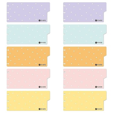 TO NOTE Lite 自選分隔頁 繽紛點點 5入 158x72mm  2包