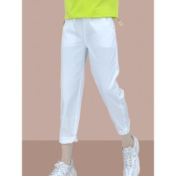 2025夏新款女士休閑褲哈倫褲運動褲薄款褲子爆款小個子冰絲九分褲