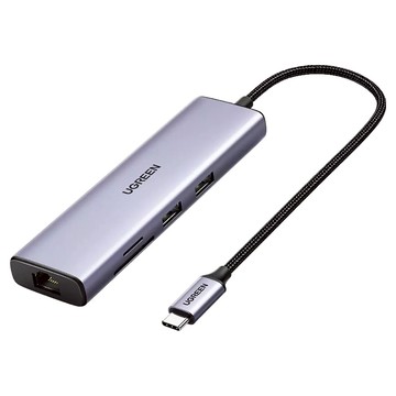 UGREEN 綠聯 七合一多功能USB-C集線器  深灰色  1個