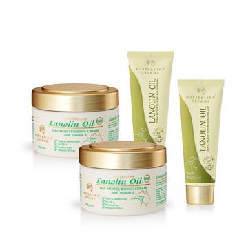 【澳洲 G&M】MKII金蓋綿羊油滋潤日霜套組 2入組 250g/罐+100g/瓶 即期品-100g 2026年10月到期/ 250g 2029年7月