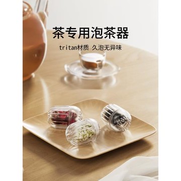 茶漏茶濾Tritan材質耐高溫茶葉過濾器家用泡茶神器花茶球茶倉茶隔