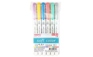 節奏  輕色系螢光筆 柔彩版 6色入 /盒 H-1510-6【APP滿額下單10%點數(單一帳號最高1000點)】4/30止