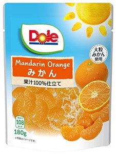 DOLE ドール フルーツパウチ みかん 180G ×6個 ヨーグルト グラノーラ パイン 果物 フルーツポンチ ギフト デザート シリアル 間食 おや