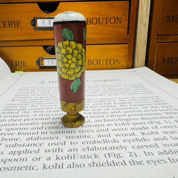 中國陶瓷手繪琺瑯古銅封蠟章