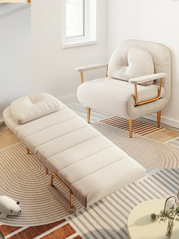 開立統編 申亞沙發床折疊兩用小戶型客廳網紅款單人法式云朵懶人沙發奶油風30-YJ快速出貨