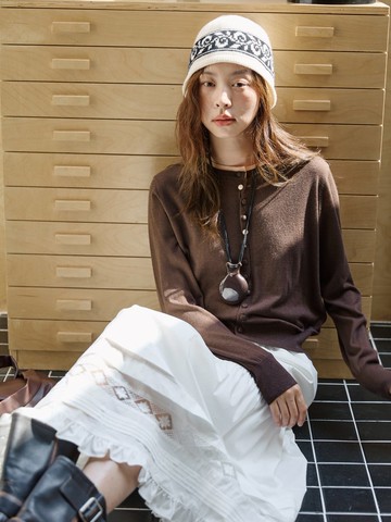 3顔色 秋日疊奏 法式復古文藝撞色套頭毛衣針織上衣