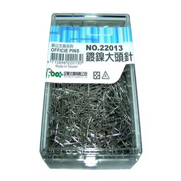 【文具通】足勇鍍鎳大頭針22013# 26mm P2030017【APP滿額下單10%點數(單一帳號最高5000點)】1/31止
