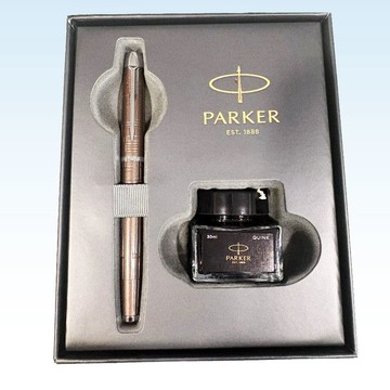 PARKER 派克IM幾何紋鋼筆棕色鋼筆墨水禮盒組(特價)