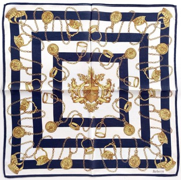 Burberry 古董手帕 珠寶 金鍊 & 19 x 19 英吋
