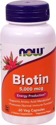 NOW Foods Biotin 5000 mcg - 60 VegCaps