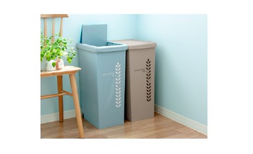 日本 natura pallet 滑蓋式垃圾桶45L - 四色