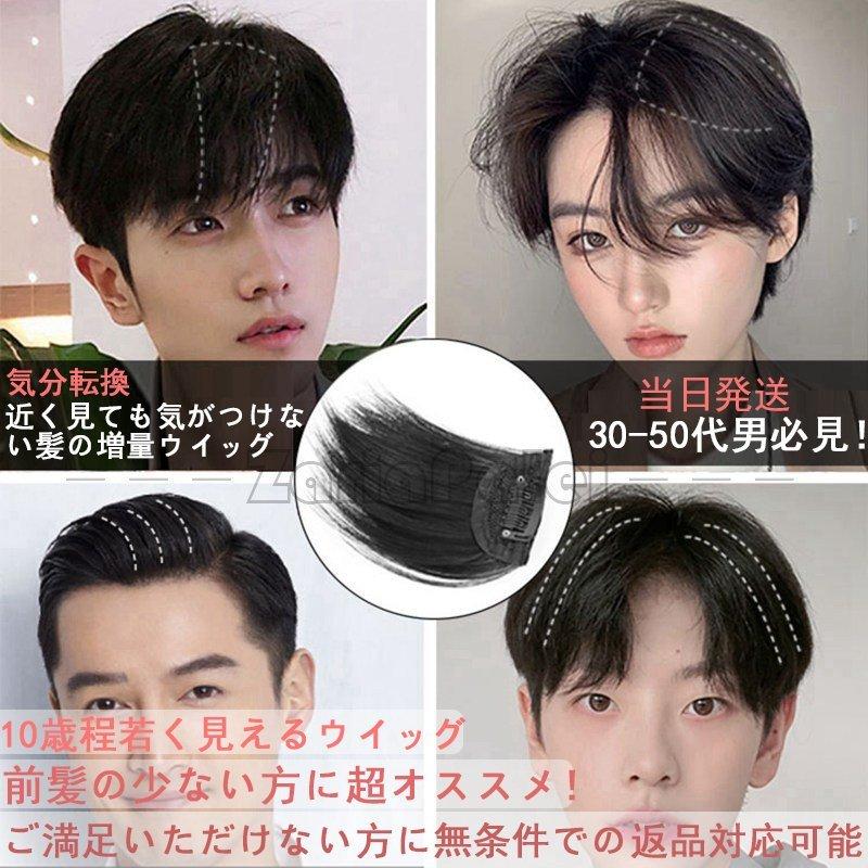 人毛100％! メンズウィッグ 男性用かつら メンズウイッグ 医療用ウィッグ ウィッグ メンズ ショート フルウィッグ 自然 黒髪 かつら フェザー  デポー - メンズアクセサリー