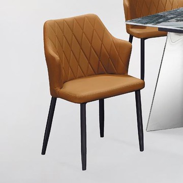 Boden-卡伊工業風皮革餐椅/單椅/休閒椅/洽談椅/商業椅(兩色可選)