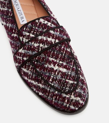 Aquazzura Martin tweed loafers