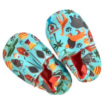 手工防滑嬰兒學步鞋 12cm  叢林動物