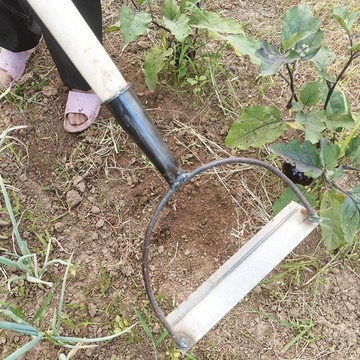 熱銷【五金】農用超輕空心鋤草鋤頭耙子神器農具鍛打家用工具除草長柄錳鋼 優選