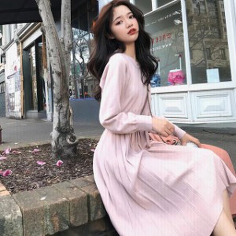 切り替え プリーツ ワンピース 大きいサイズ ロングワンピース 秋冬 ポリエステル クルーネック 長袖 無地 ロング丈 シンプル 休日 デー 通販 Lineポイント最大1 0 Get Lineショッピング