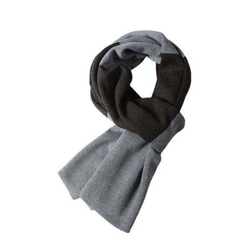 【米蘭精品】圍巾針織披肩-拼色厚羊毛針織圍巾男女配件5色74io16