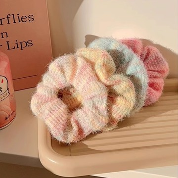 🌟現貨24H出🌟毛絨針織大腸圈 大腸圈 髮圈 韓系髮圈 不傷髮髮圈 高彈力髮圈 粉嫩髮圈 馬尾髮圈 包頭髮圈 可愛髮圈