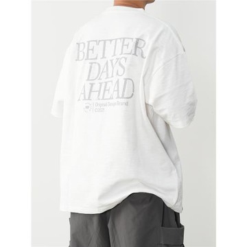 NESSTTU 25新品日系復古休閑百搭寬松純棉320克竹節棉印花短袖