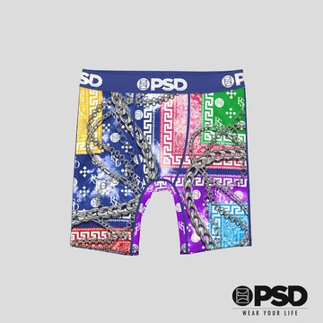【PSD Underwear 官方旗艦店】RECREATION- 男童平口四角褲-泡泡糖-藍色